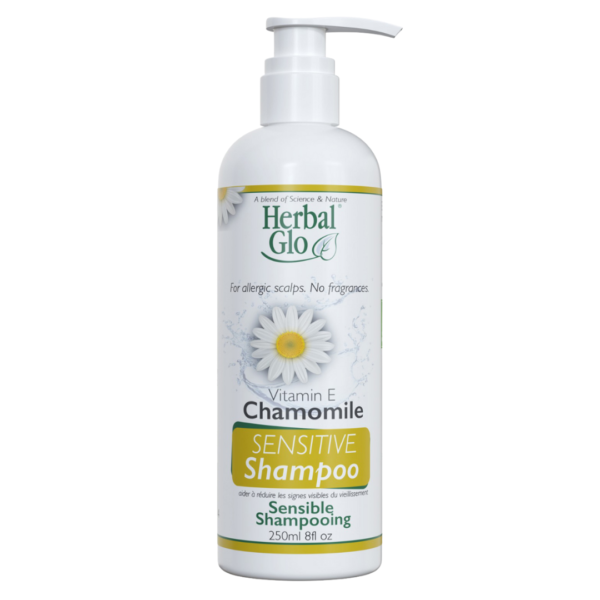 bottle of chamomile shampoo