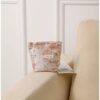 small pink cosmetic bag