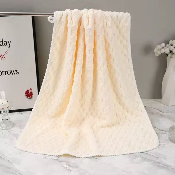 yellow rectangle hair towel